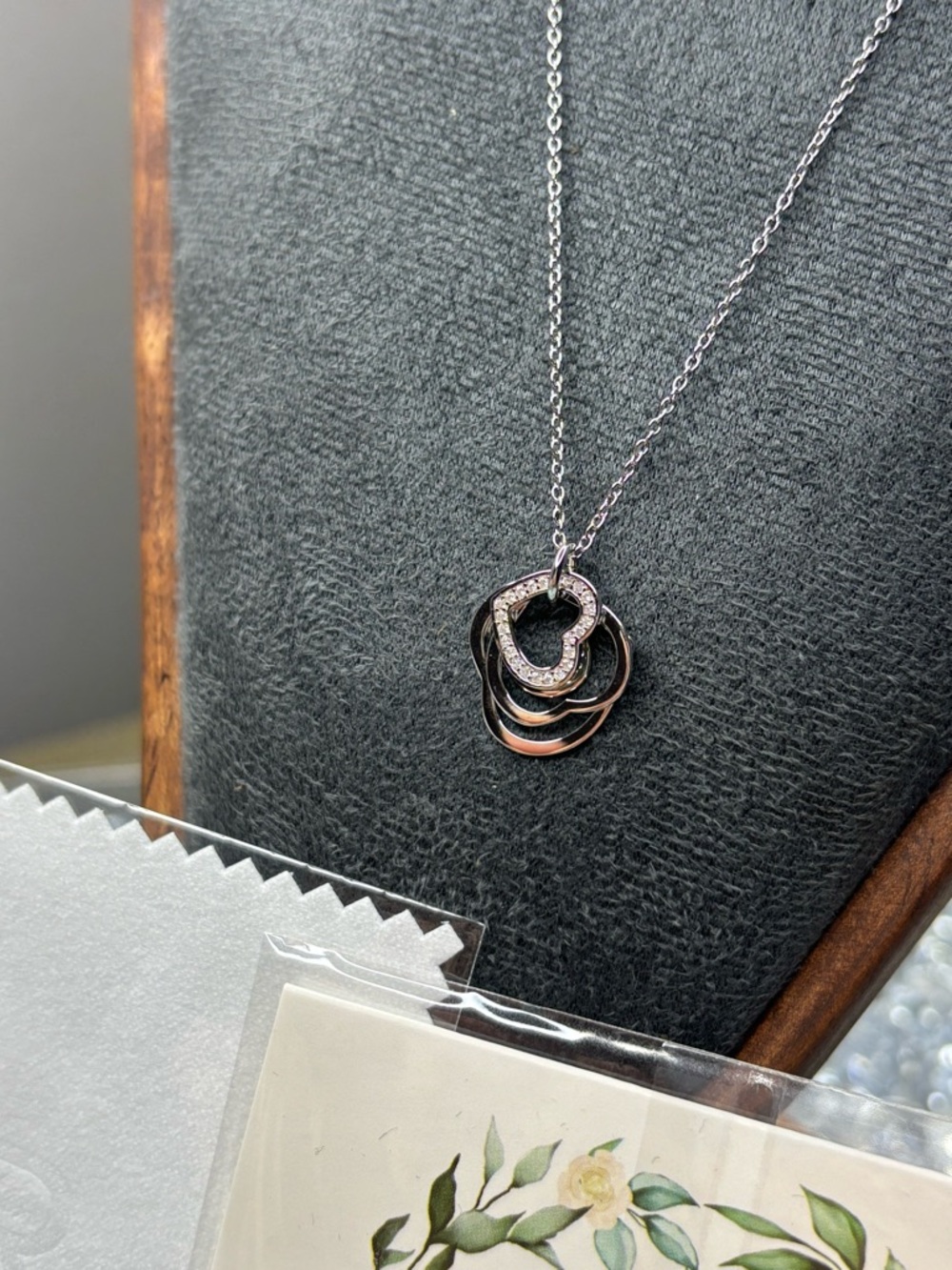 Old Rubin sterling silver heart pendant necklace - Picture 7 of 9